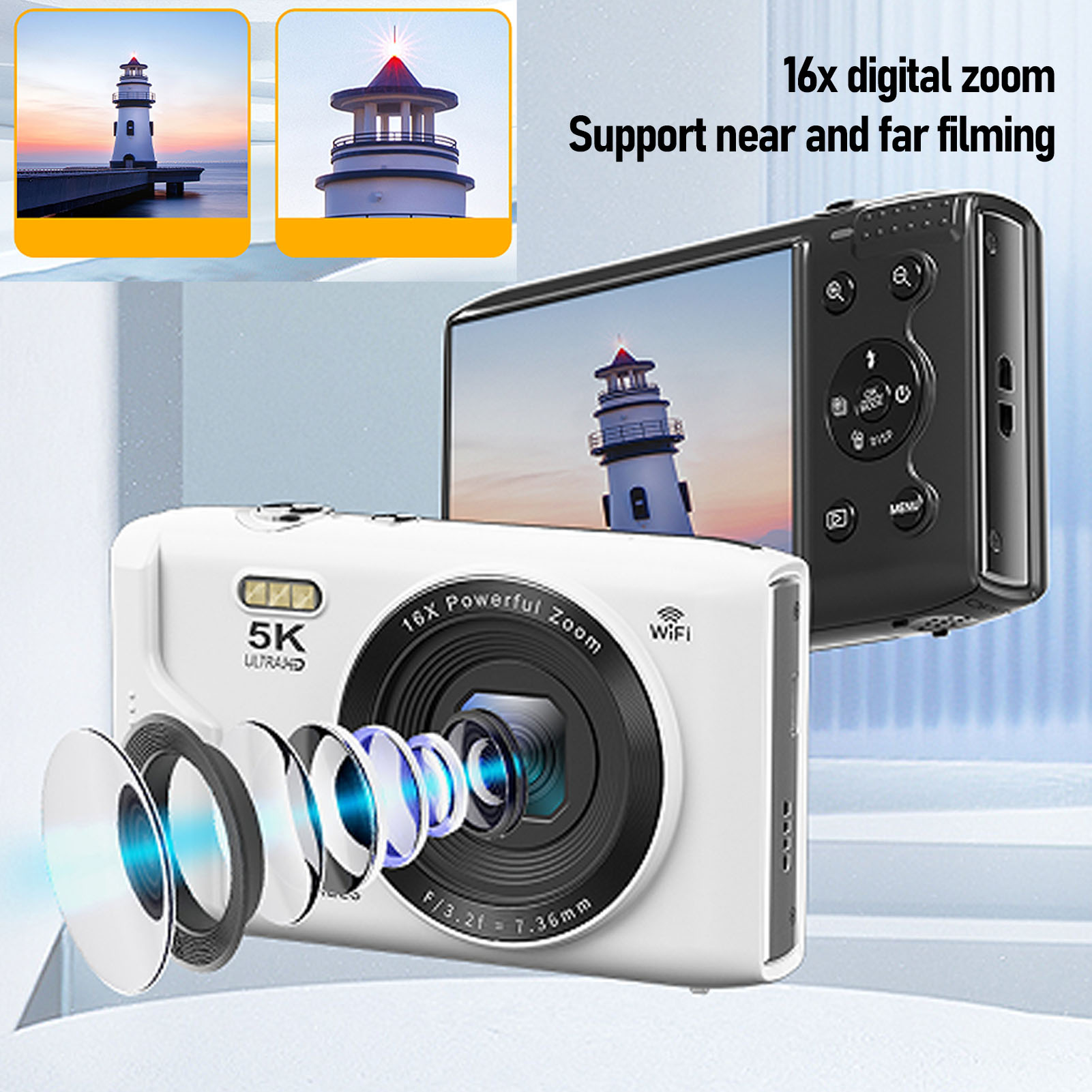 Photography Lighting For Beginners - Câmera digital 5k, 72mp, 16x, zoom