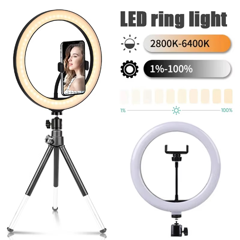 Photography Lighting Description - Luz de Anel LED de 10
