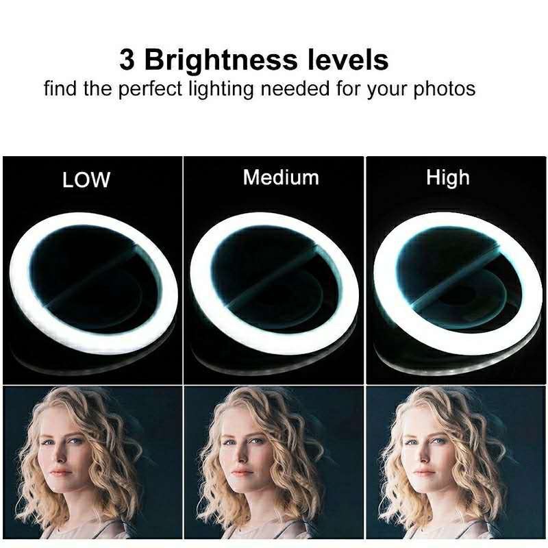 Anel de luz led com 3 modos de - Photography Lighting Game avaliação e preço