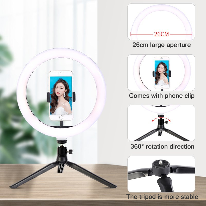 26cm 10 polegada led anel self - Photography Lighting Game avaliação e preço