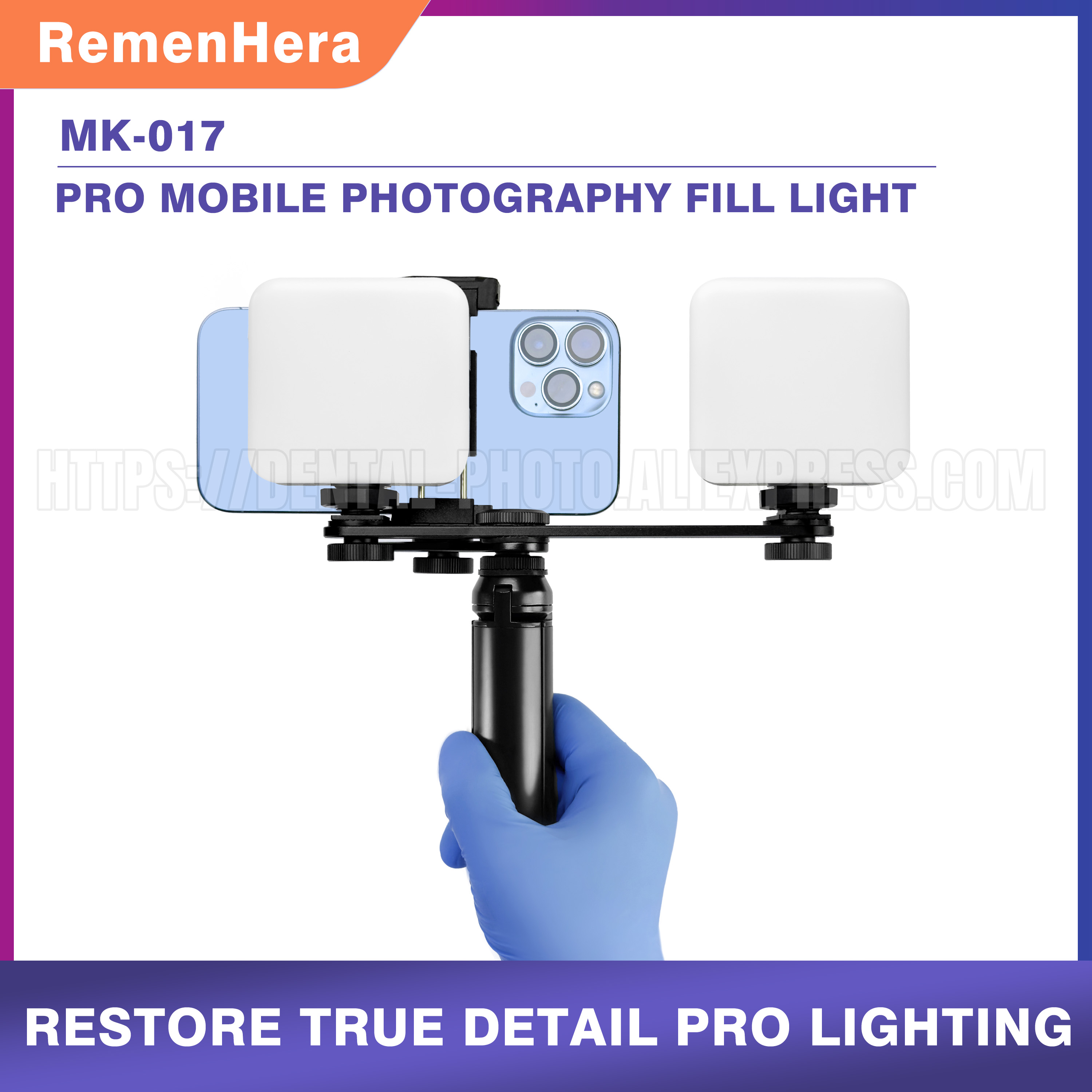 Luz LED Portátil HERA MK-17 pa - Photography Mobile Lighting avaliação e preço