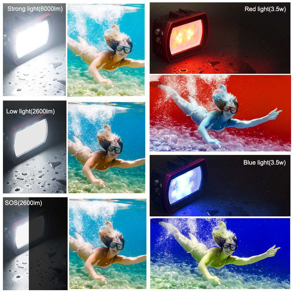 Seafrogs-Alumínio LED Mergulho - Photography Lighting Brands avaliação e preço